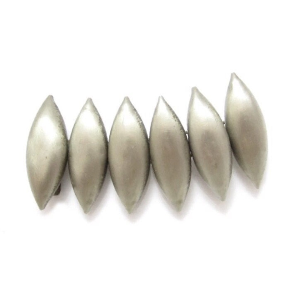 Vintage/Antique Art Nouveau Unique Puffy Ovals Linked Silver Toned Belt Buckle